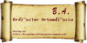 Brüszler Artemíszia névjegykártya